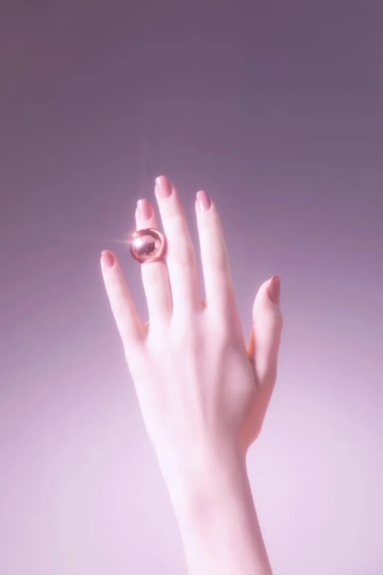 rose gold ball ring