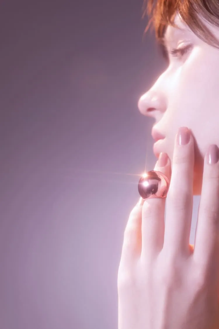 rose gold ball ring