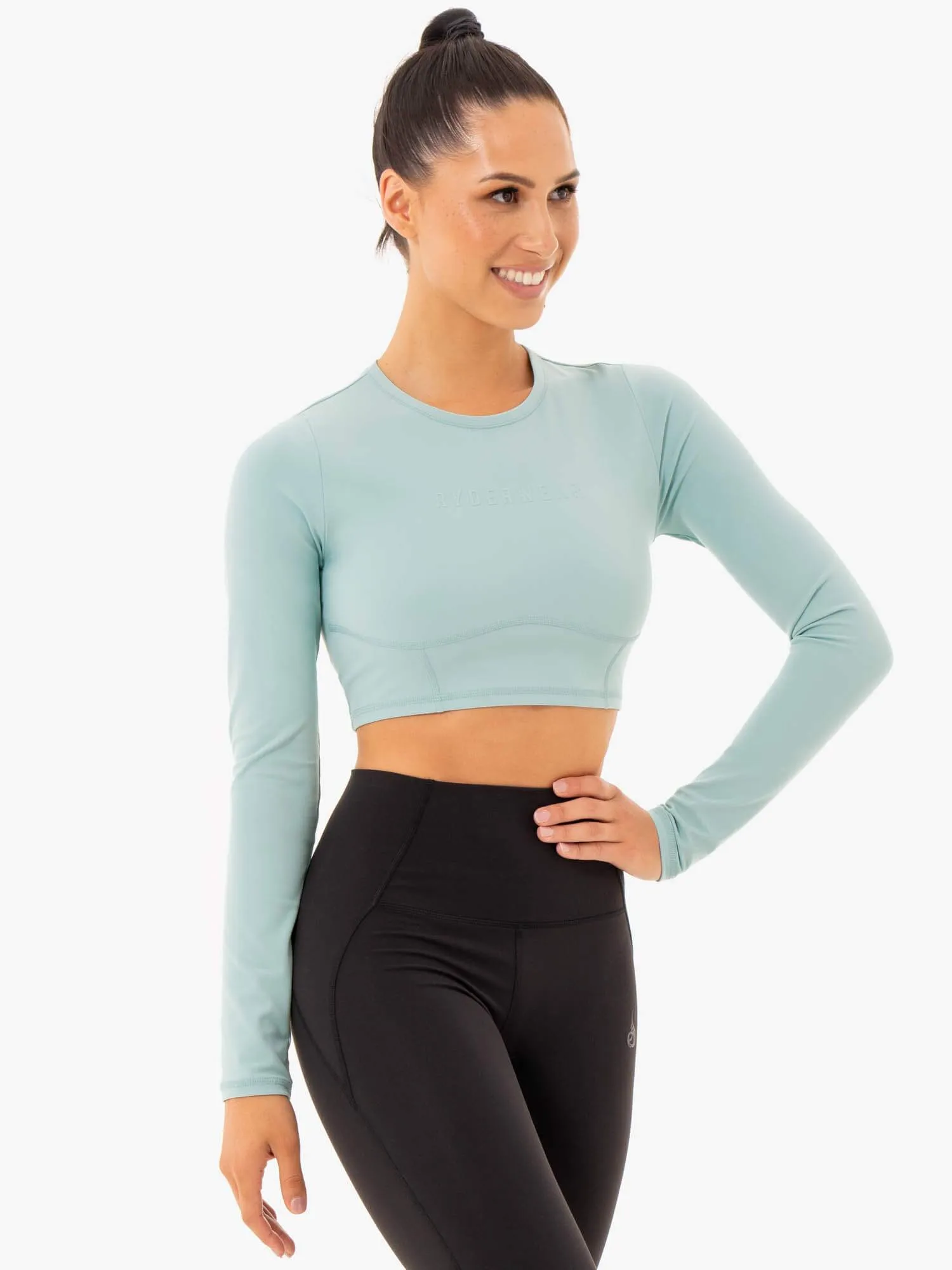 Sola Long Sleeve Top - Seafoam Blue