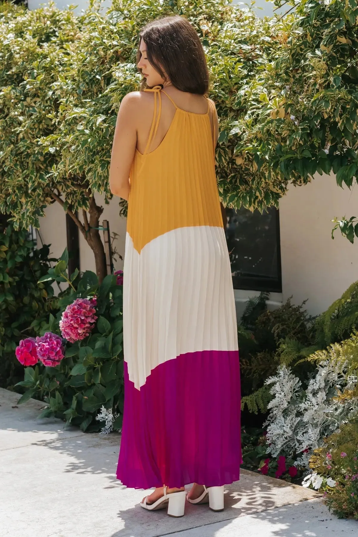 Vivienne Color Block Maxi Dress - Final Sale