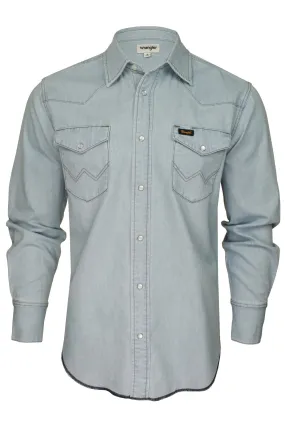 Wrangler Mens Denim 'Workshirt' - Long Sleeved